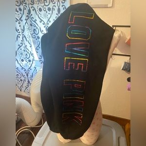 PINK rainbow foil sweatpants size L